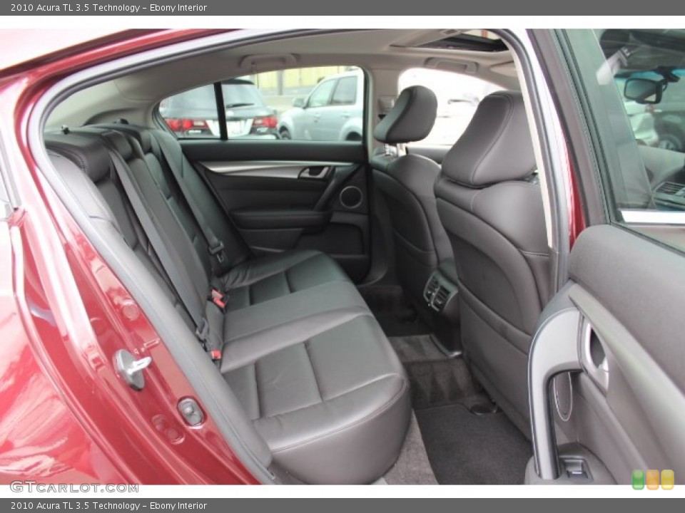 Ebony Interior Rear Seat for the 2010 Acura TL 3.5 Technology #77696118