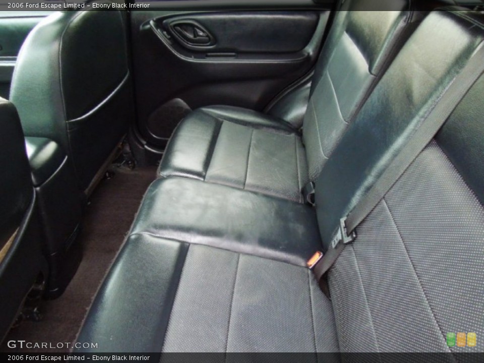 Ebony Black Interior Rear Seat for the 2006 Ford Escape Limited #77696155