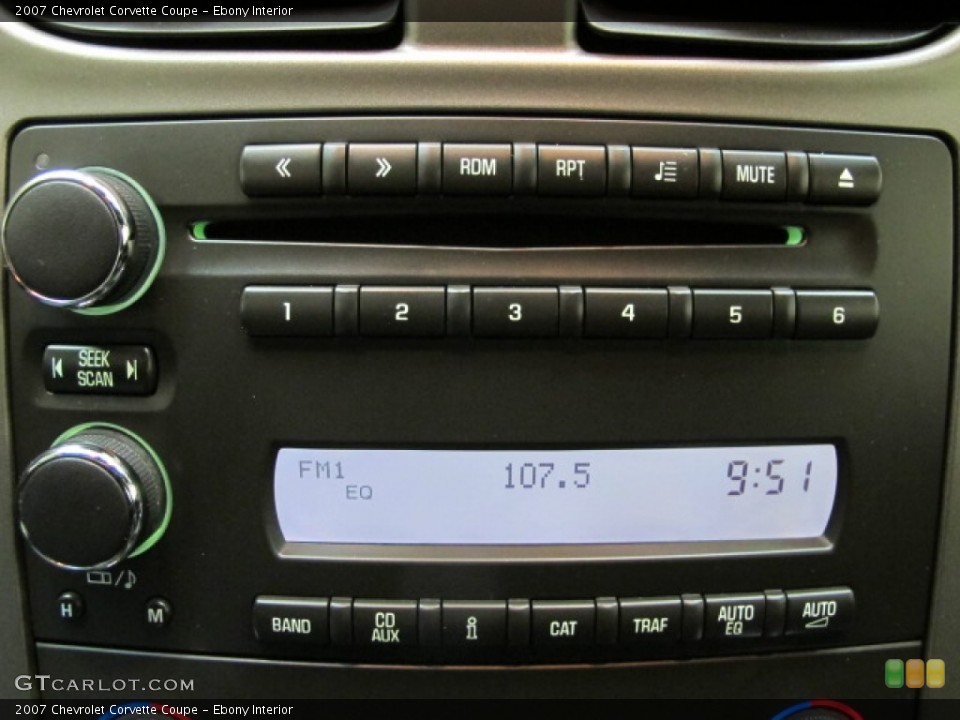 Ebony Interior Audio System for the 2007 Chevrolet Corvette Coupe #77696193