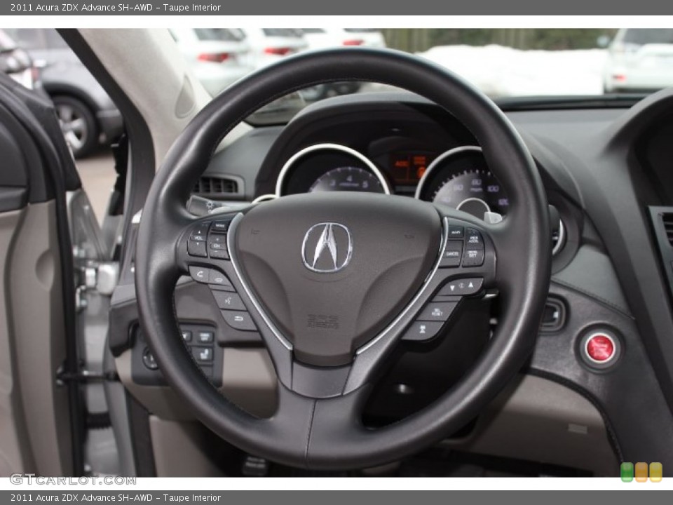 Taupe Interior Steering Wheel for the 2011 Acura ZDX Advance SH-AWD #77696634