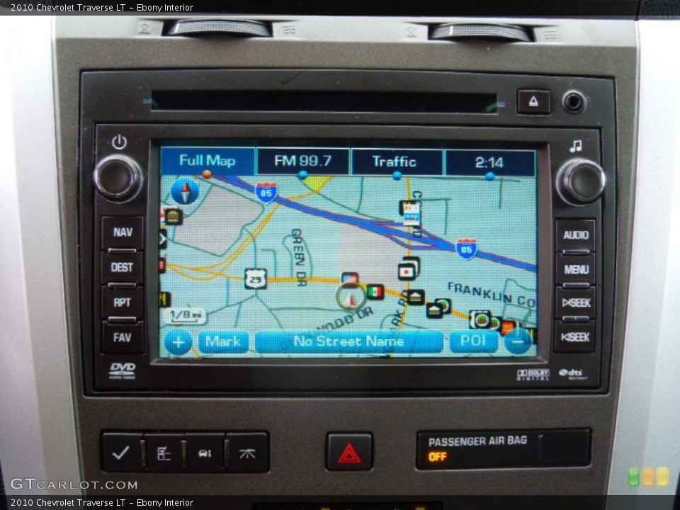 Ebony Interior Navigation for the 2010 Chevrolet Traverse LT #77696646