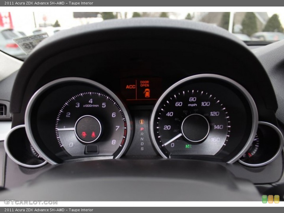 Taupe Interior Gauges for the 2011 Acura ZDX Advance SH-AWD #77696681