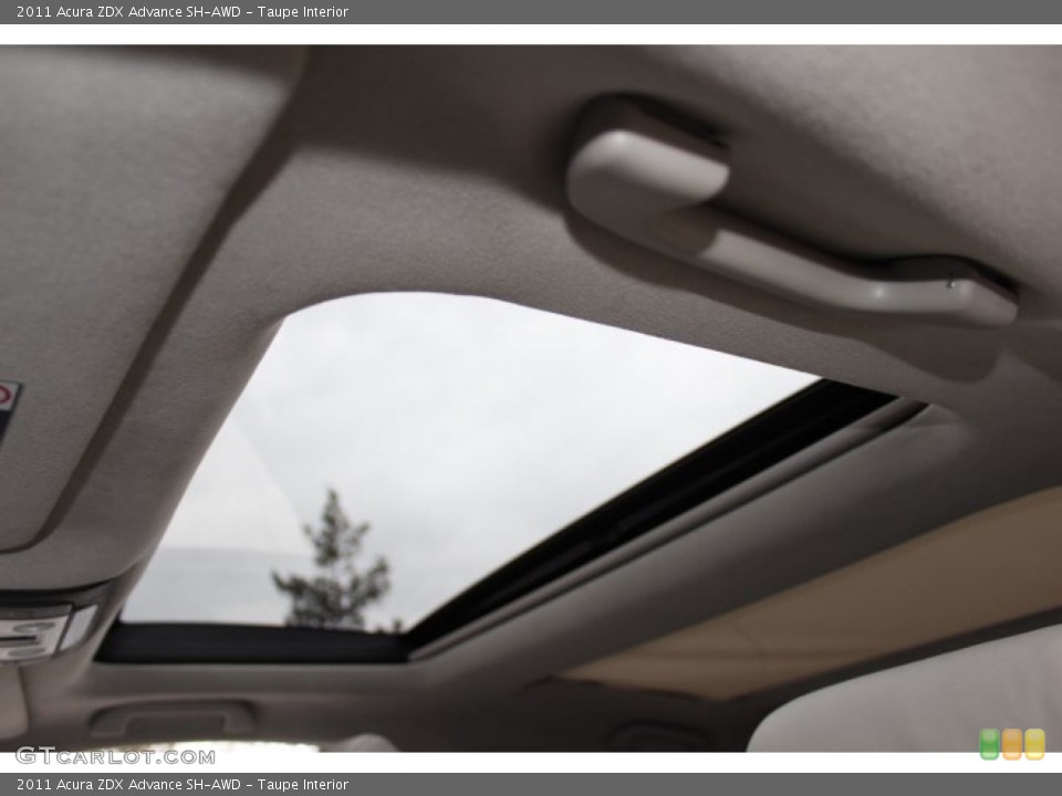Taupe Interior Sunroof for the 2011 Acura ZDX Advance SH-AWD #77696698