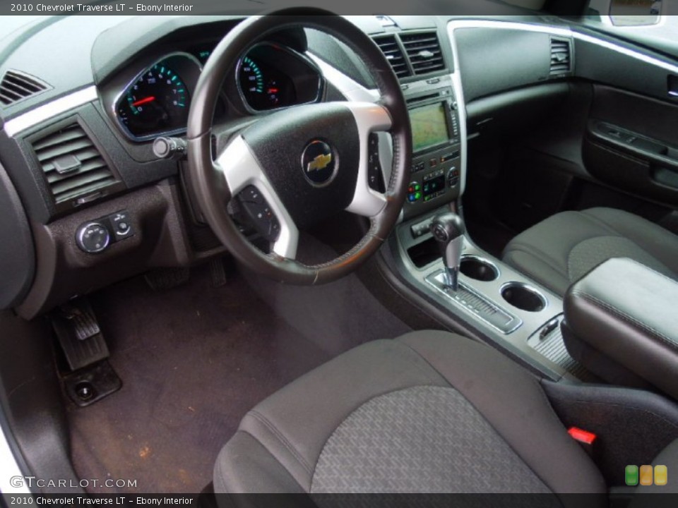 Ebony Interior Prime Interior for the 2010 Chevrolet Traverse LT #77696916