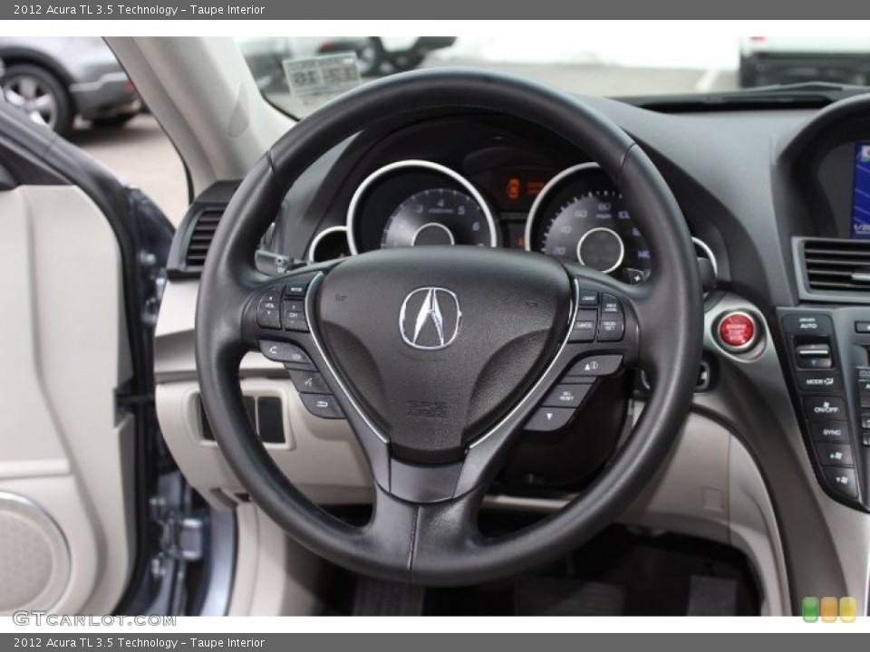 Taupe Interior Steering Wheel for the 2012 Acura TL 3.5 Technology #77697291
