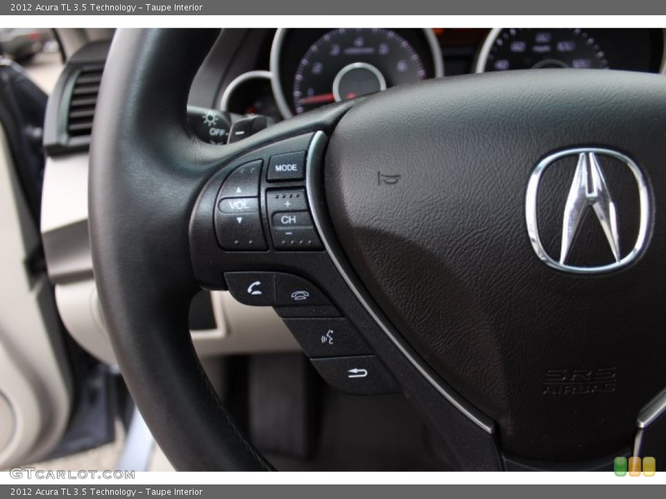 Taupe Interior Controls for the 2012 Acura TL 3.5 Technology #77697307