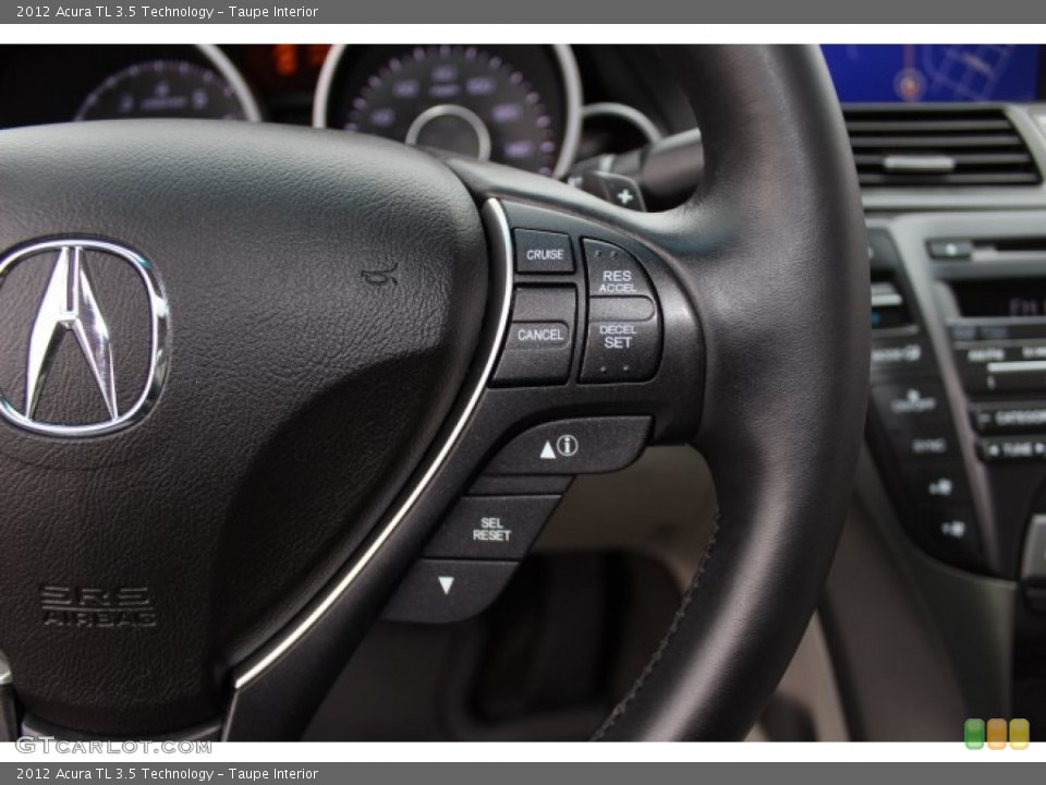 Taupe Interior Controls for the 2012 Acura TL 3.5 Technology #77697327
