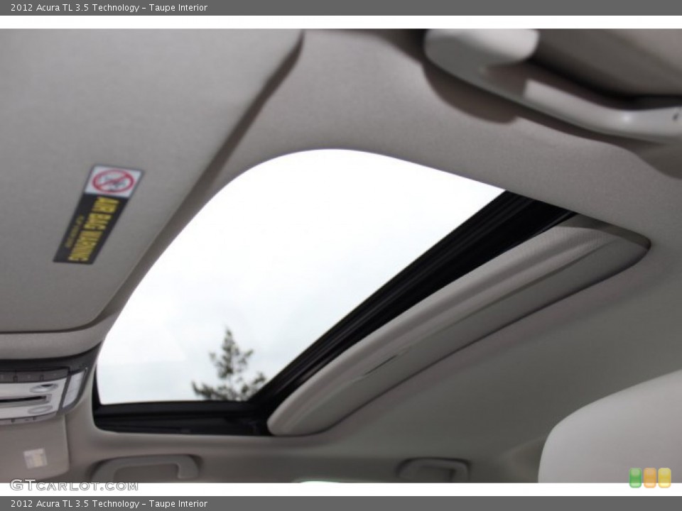 Taupe Interior Sunroof for the 2012 Acura TL 3.5 Technology #77697354