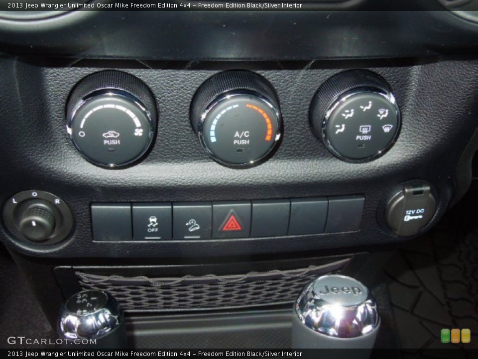Freedom Edition Black/Silver Interior Controls for the 2013 Jeep Wrangler Unlimited Oscar Mike Freedom Edition 4x4 #77697831