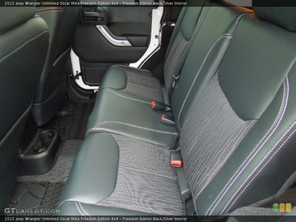 Freedom Edition Black/Silver Interior Rear Seat for the 2013 Jeep Wrangler Unlimited Oscar Mike Freedom Edition 4x4 #77697930
