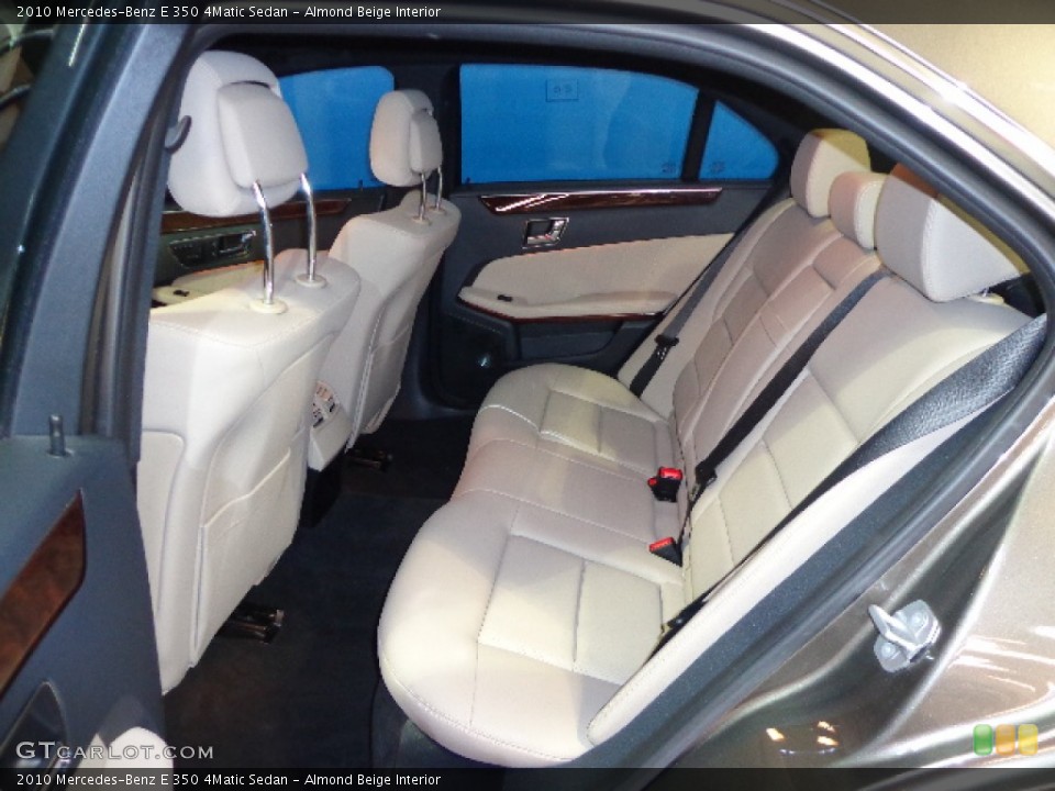 Almond Beige Interior Rear Seat for the 2010 Mercedes-Benz E 350 4Matic Sedan #77698389