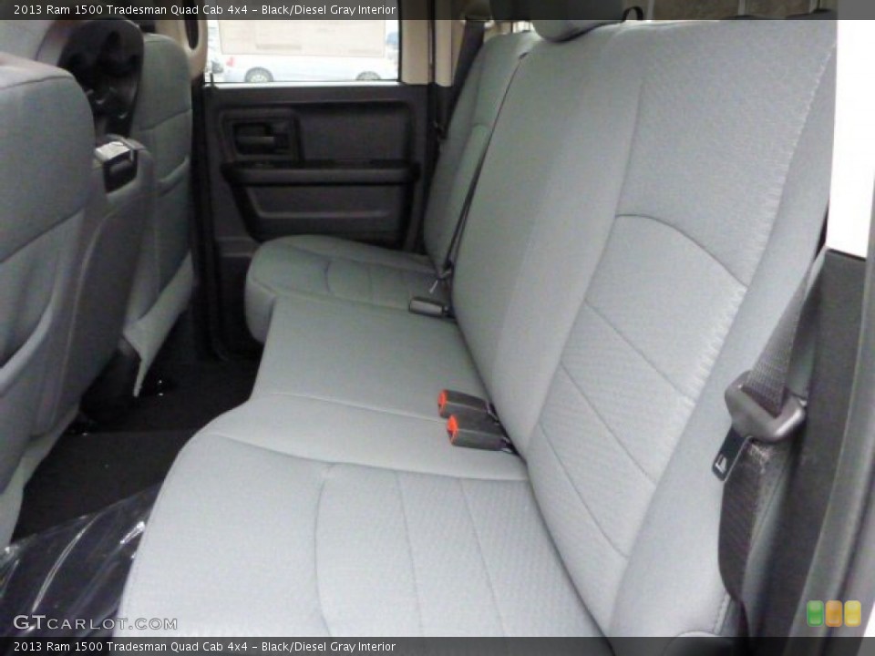 Black/Diesel Gray Interior Rear Seat for the 2013 Ram 1500 Tradesman Quad Cab 4x4 #77698762