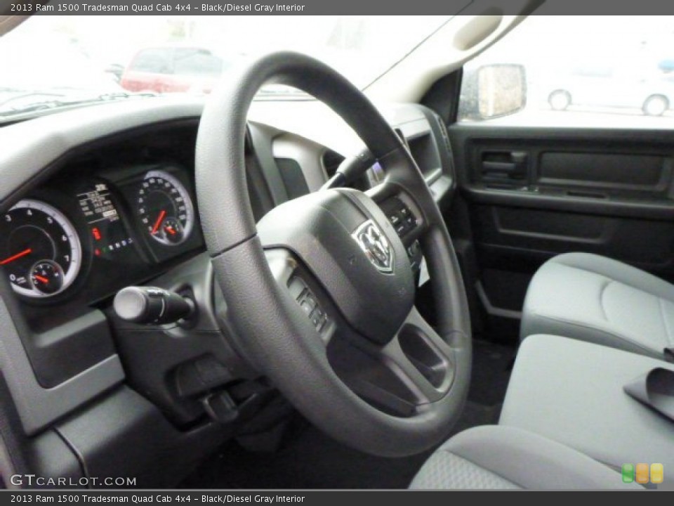 Black/Diesel Gray Interior Steering Wheel for the 2013 Ram 1500 Tradesman Quad Cab 4x4 #77698837
