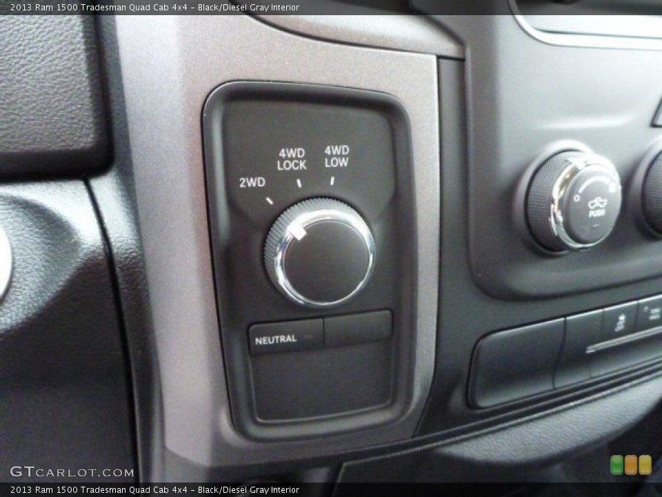 Black/Diesel Gray Interior Controls for the 2013 Ram 1500 Tradesman Quad Cab 4x4 #77698881