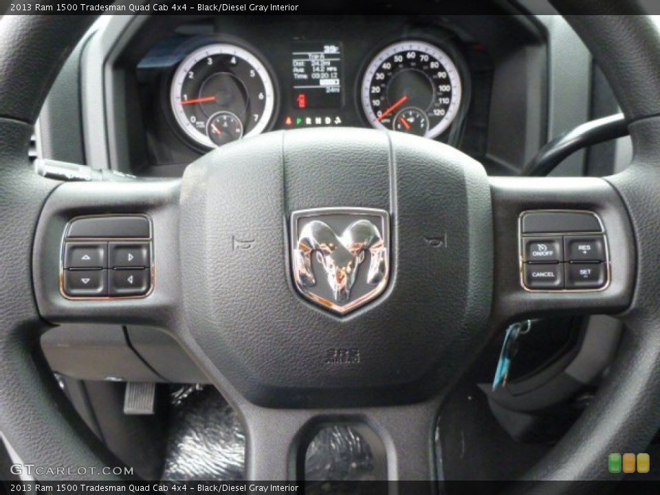 Black/Diesel Gray Interior Controls for the 2013 Ram 1500 Tradesman Quad Cab 4x4 #77698908