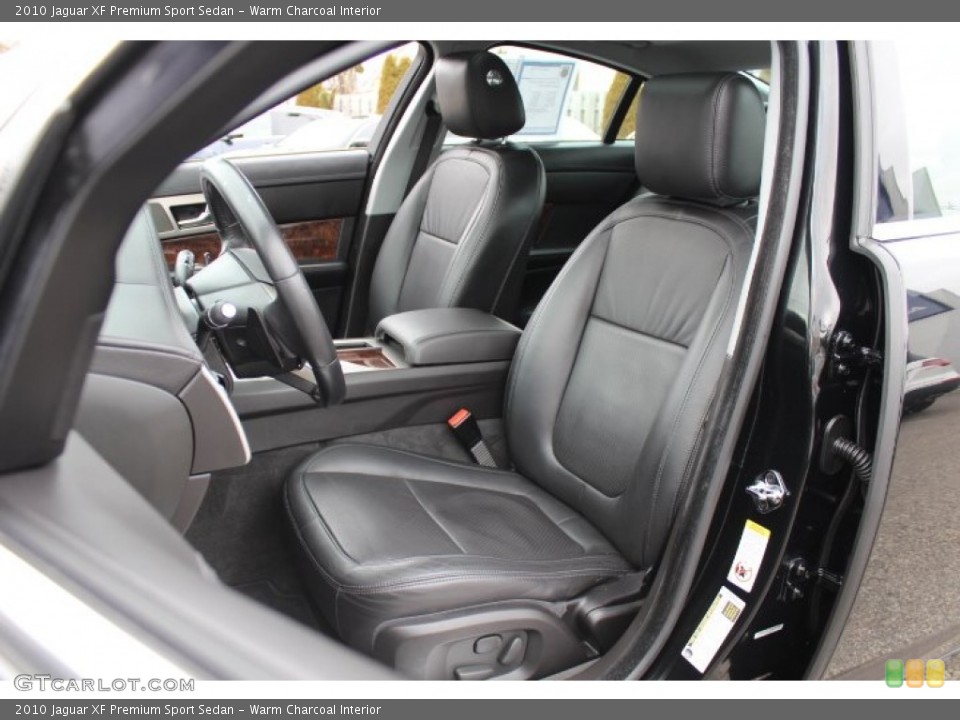 Warm Charcoal Interior Front Seat for the 2010 Jaguar XF Premium Sport Sedan #77699901
