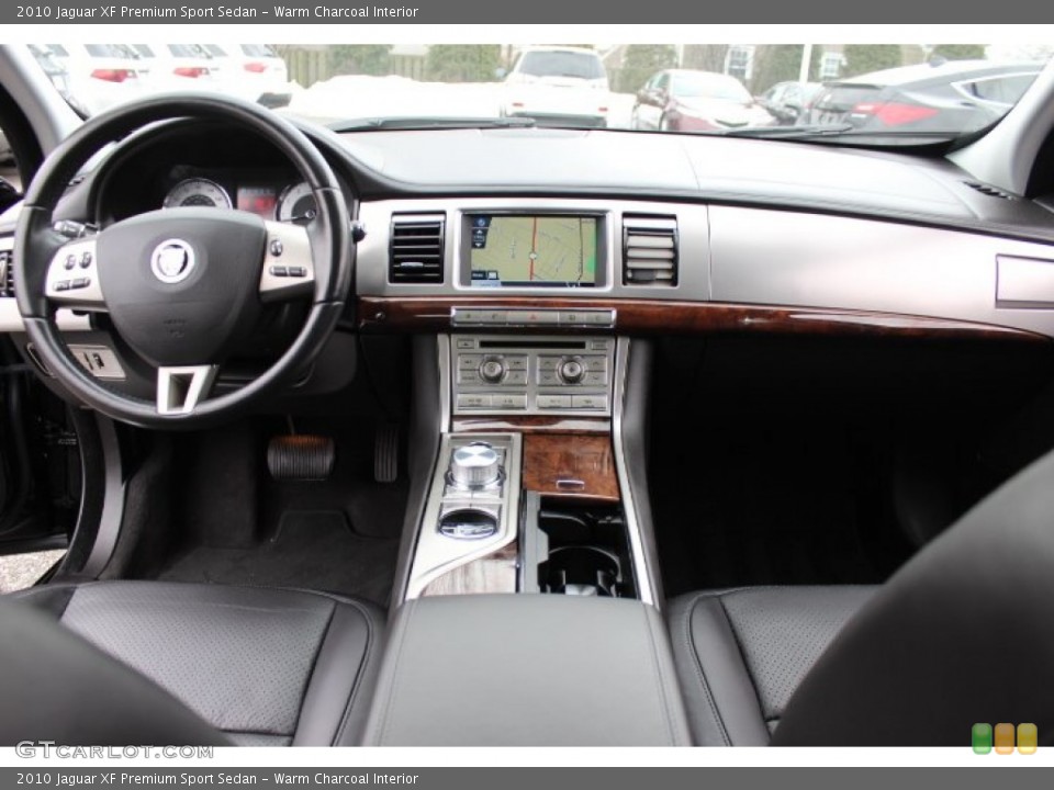 Warm Charcoal Interior Dashboard for the 2010 Jaguar XF Premium Sport Sedan #77699919