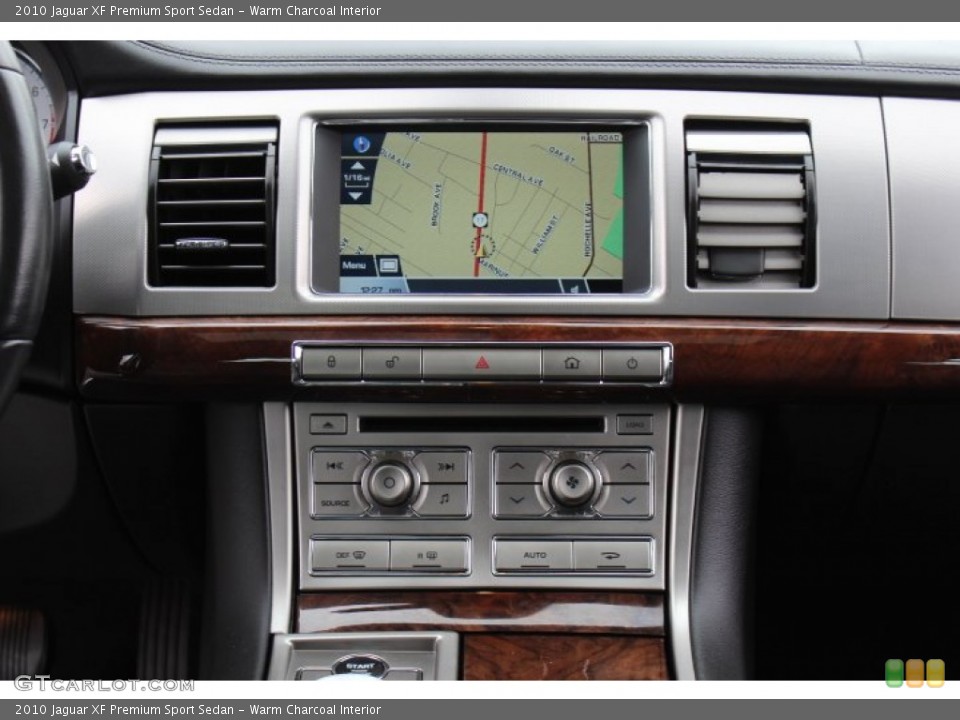 Warm Charcoal Interior Navigation for the 2010 Jaguar XF Premium Sport Sedan #77699940