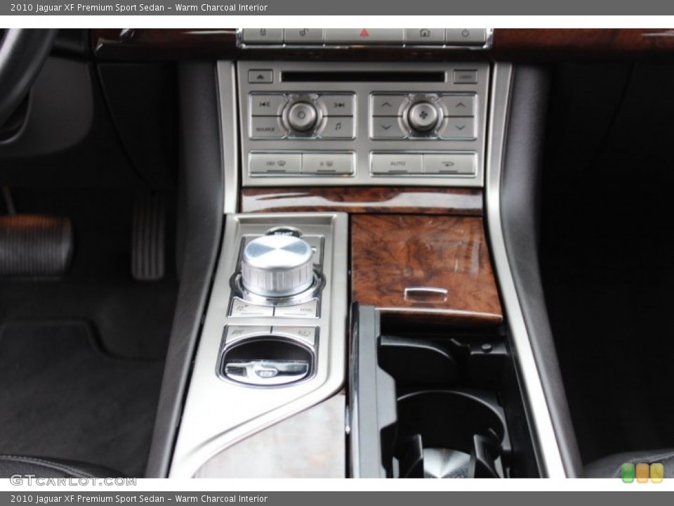 Warm Charcoal Interior Controls for the 2010 Jaguar XF Premium Sport Sedan #77699960
