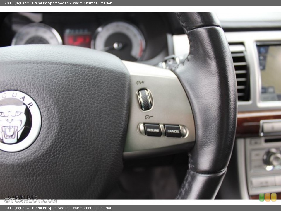 Warm Charcoal Interior Controls for the 2010 Jaguar XF Premium Sport Sedan #77700009