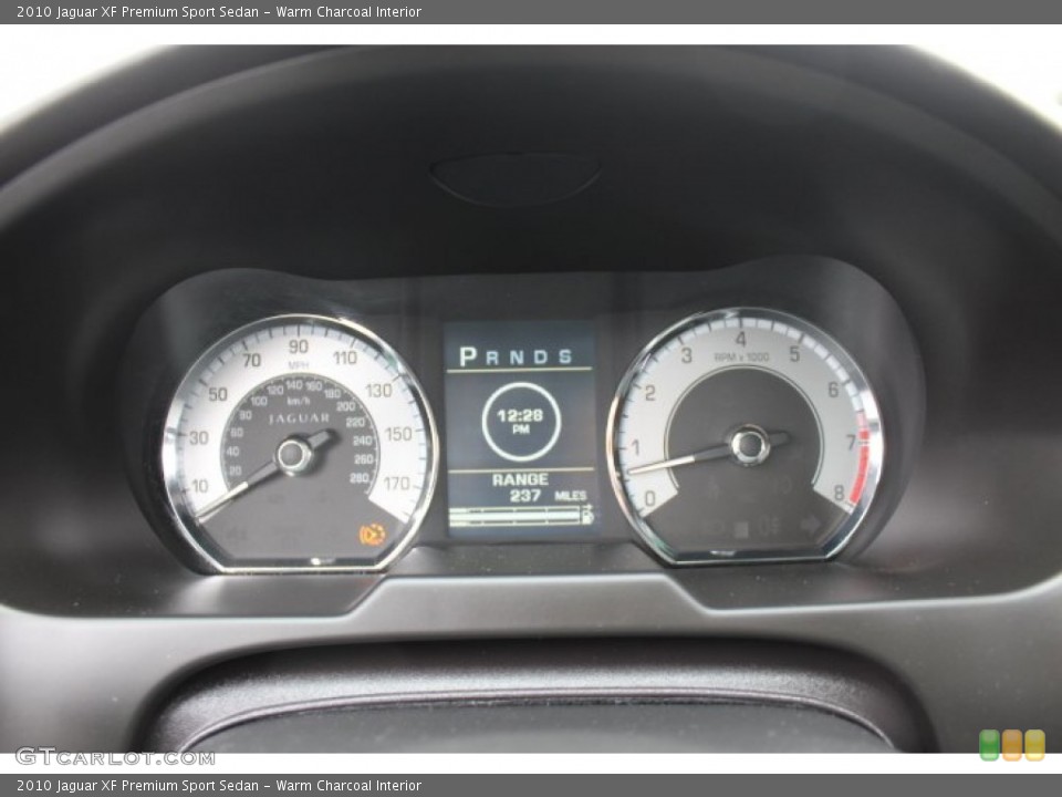 Warm Charcoal Interior Gauges for the 2010 Jaguar XF Premium Sport Sedan #77700030