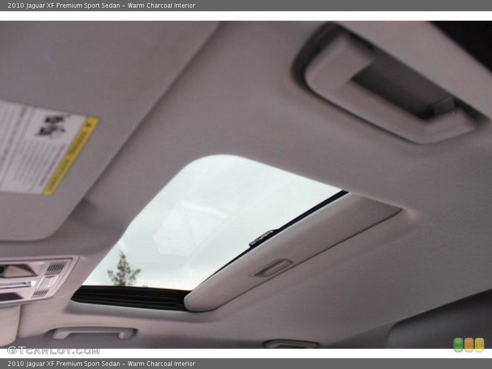 Warm Charcoal Interior Sunroof for the 2010 Jaguar XF Premium Sport Sedan #77700045