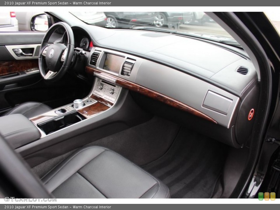Warm Charcoal Interior Dashboard for the 2010 Jaguar XF Premium Sport Sedan #77700163