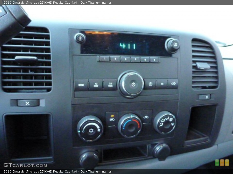 Dark Titanium Interior Controls for the 2010 Chevrolet Silverado 2500HD Regular Cab 4x4 #77700837
