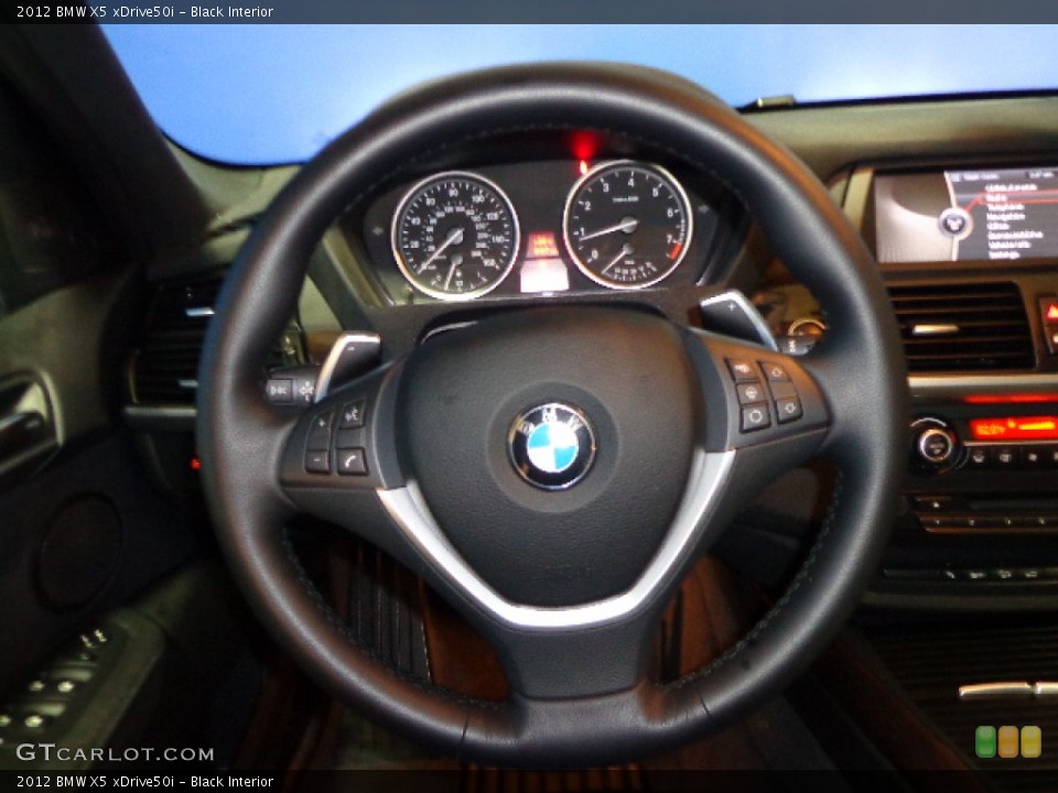 Black Interior Steering Wheel for the 2012 BMW X5 xDrive50i #77702812