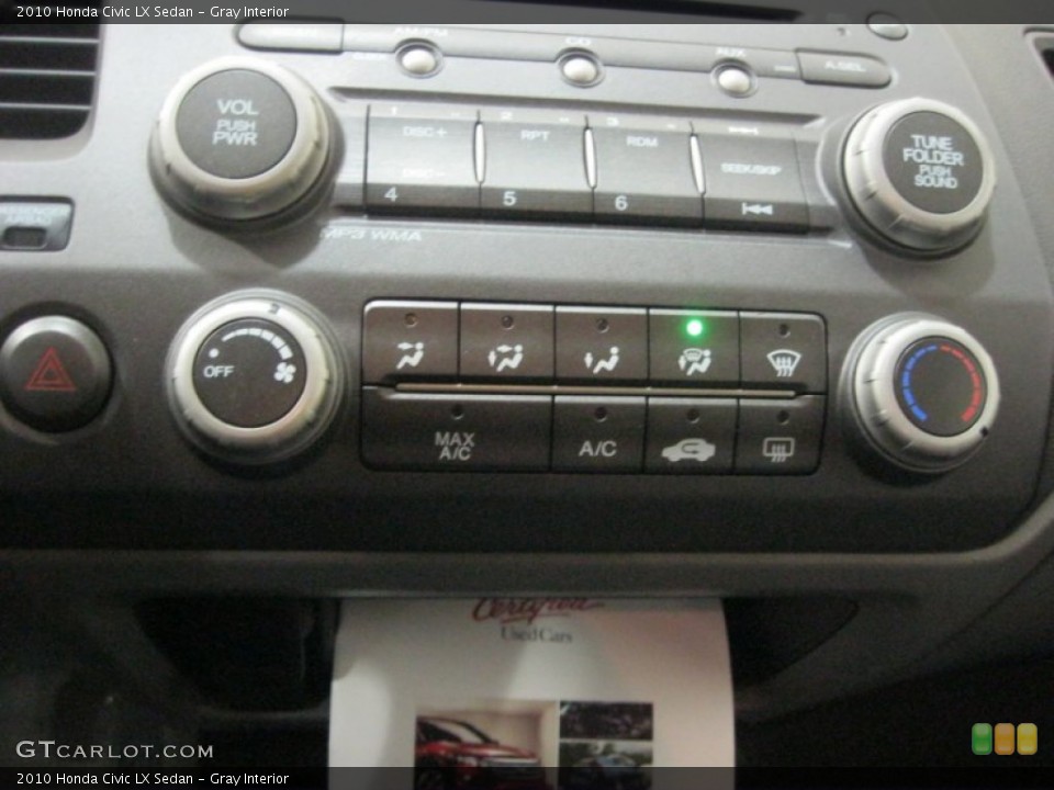 Gray Interior Controls for the 2010 Honda Civic LX Sedan #77702827