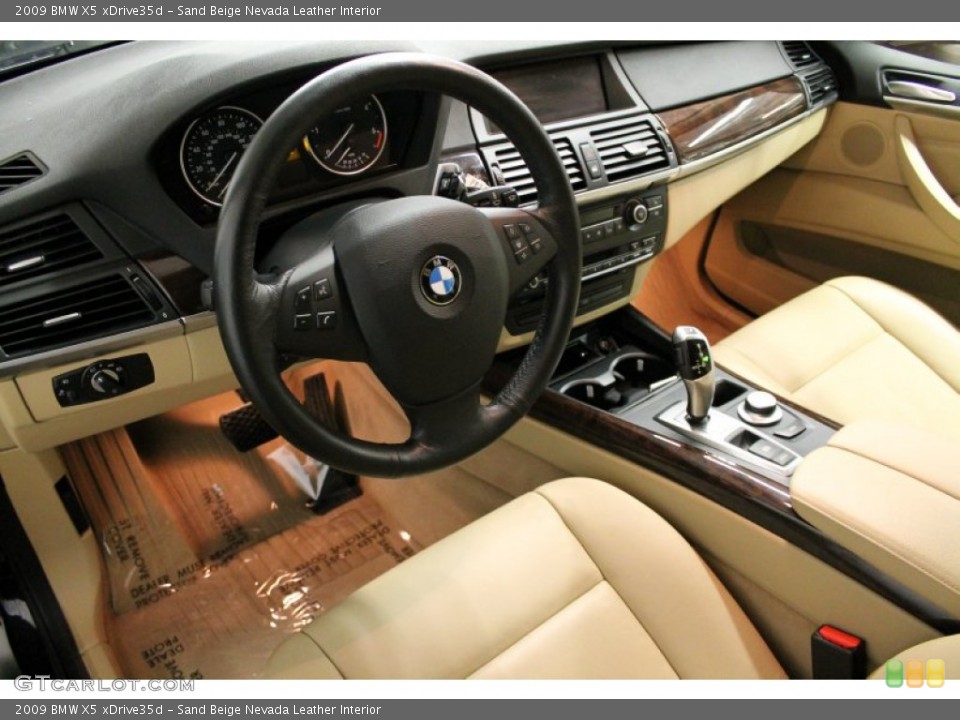 Sand Beige Nevada Leather 2009 BMW X5 Interiors