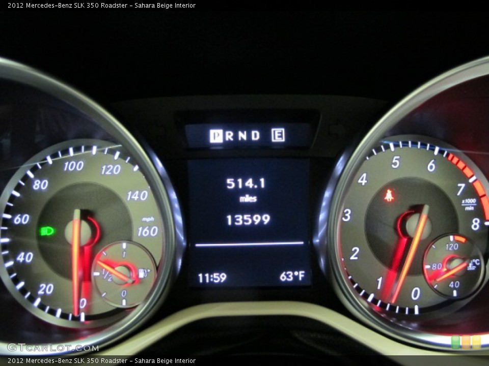 Sahara Beige Interior Gauges for the 2012 Mercedes-Benz SLK 350 Roadster #77703468