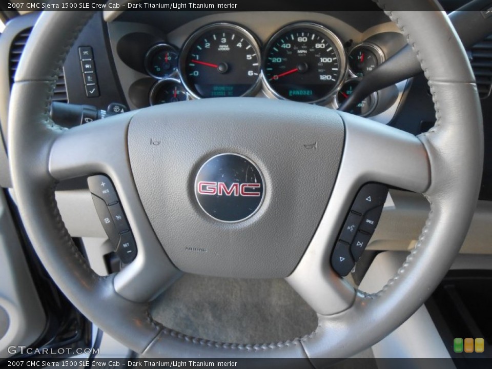 Dark Titanium/Light Titanium Interior Steering Wheel for the 2007 GMC Sierra 1500 SLE Crew Cab #77703720
