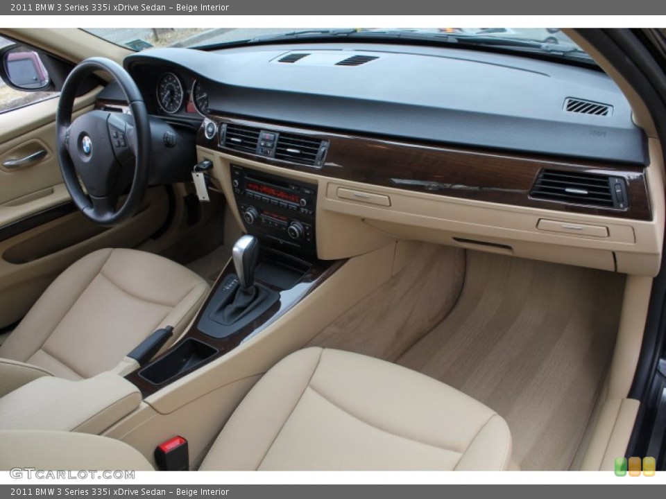 Beige Interior Dashboard for the 2011 BMW 3 Series 335i xDrive Sedan #77704143
