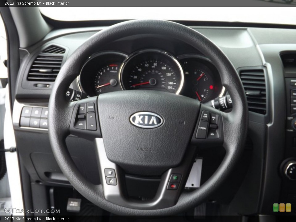 Black Interior Steering Wheel for the 2013 Kia Sorento LX #77705355