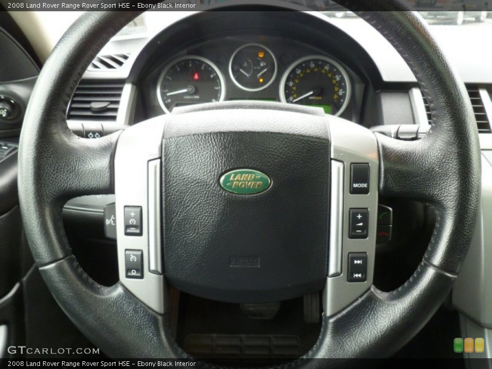 Ebony Black Interior Steering Wheel for the 2008 Land Rover Range Rover Sport HSE #77705662