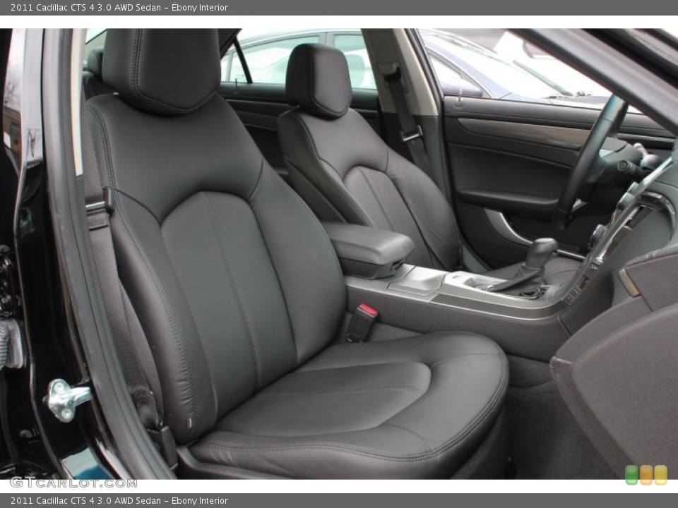 Ebony Interior Front Seat for the 2011 Cadillac CTS 4 3.0 AWD Sedan #77705882