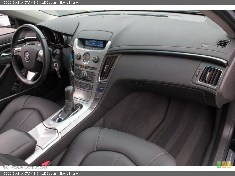 Ebony Interior Dashboard for the 2011 Cadillac CTS 4 3.0 AWD Sedan #77705907