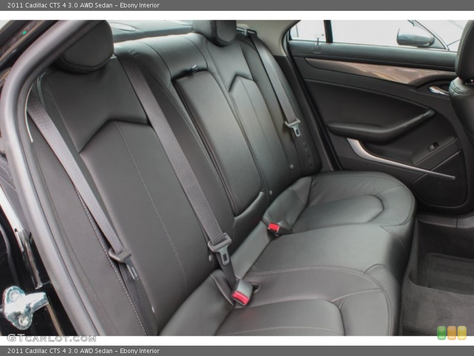 Ebony Interior Rear Seat for the 2011 Cadillac CTS 4 3.0 AWD Sedan #77705947