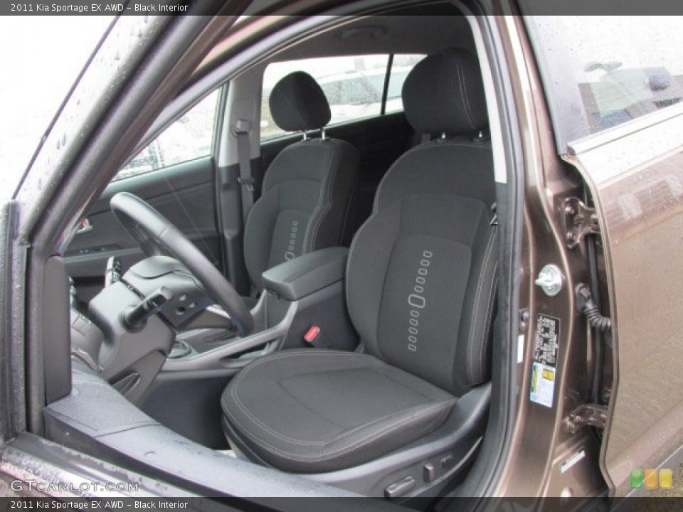Black Interior Front Seat for the 2011 Kia Sportage EX AWD #77705960