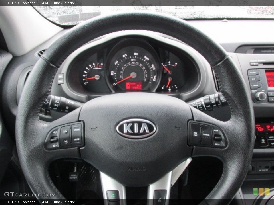 Black Interior Steering Wheel for the 2011 Kia Sportage EX AWD #77706033