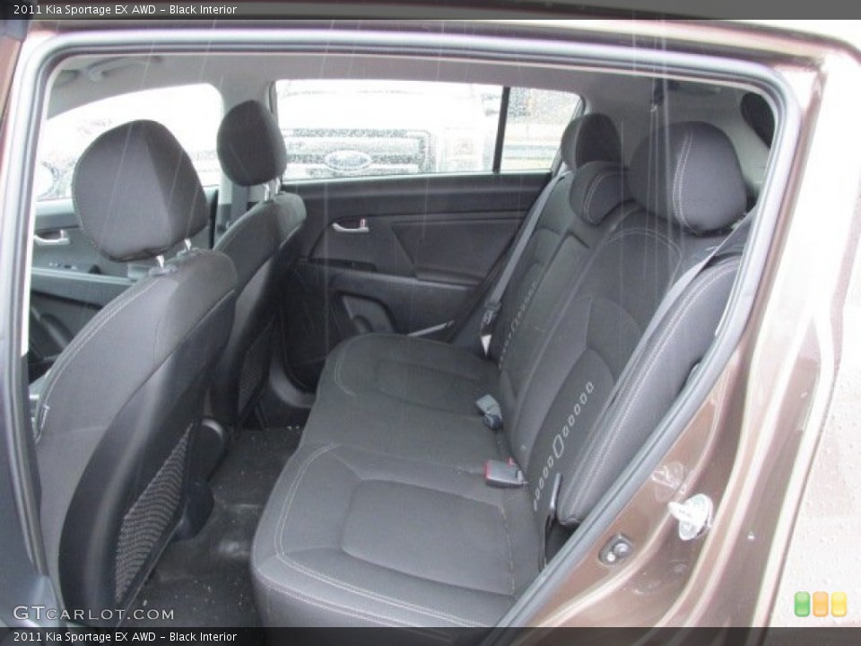 Black Interior Rear Seat for the 2011 Kia Sportage EX AWD #77706054