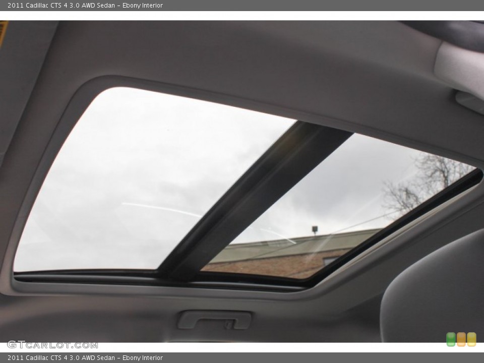 Ebony Interior Sunroof for the 2011 Cadillac CTS 4 3.0 AWD Sedan #77706135