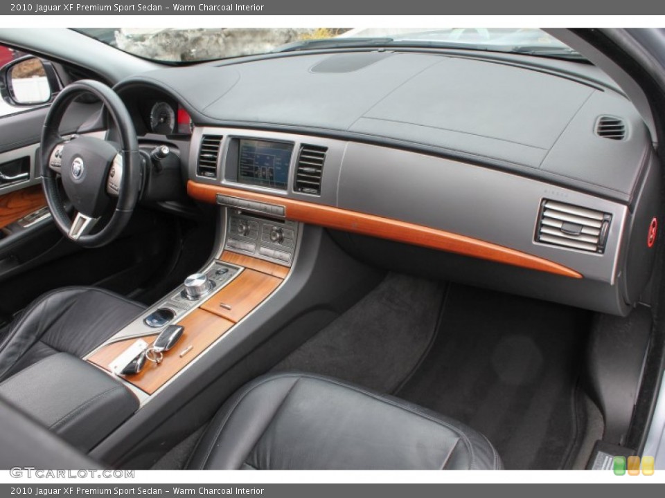 Warm Charcoal Interior Dashboard for the 2010 Jaguar XF Premium Sport Sedan #77707678