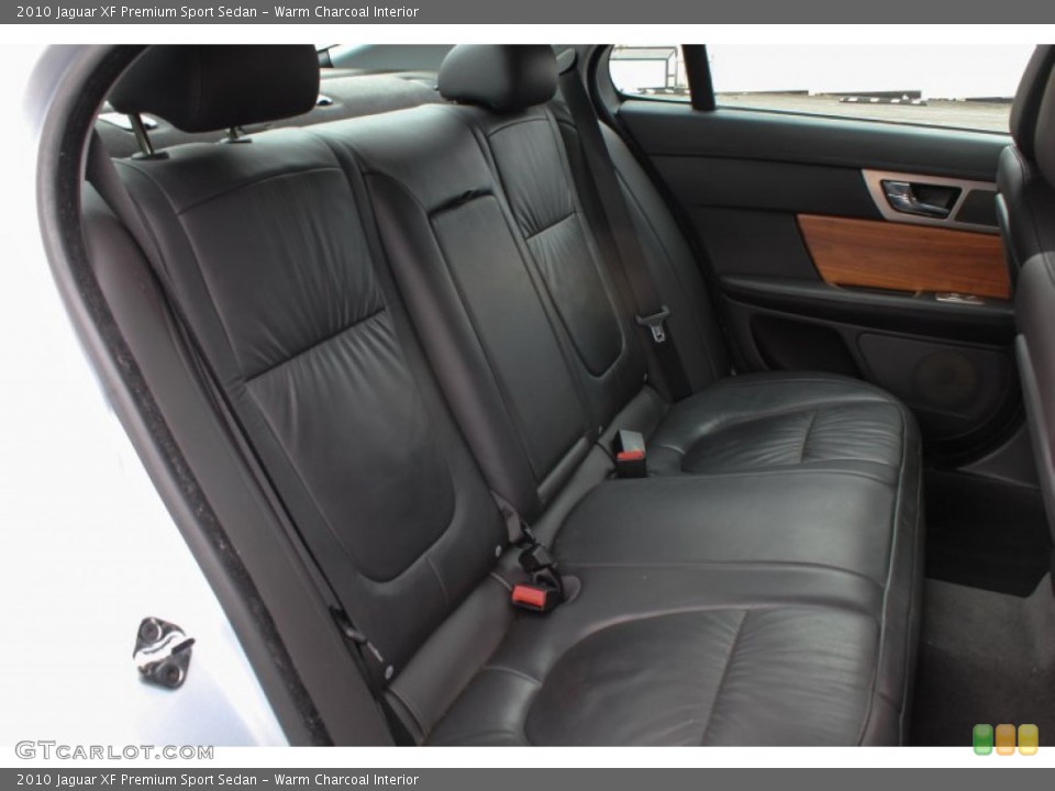 Warm Charcoal Interior Rear Seat for the 2010 Jaguar XF Premium Sport Sedan #77707713