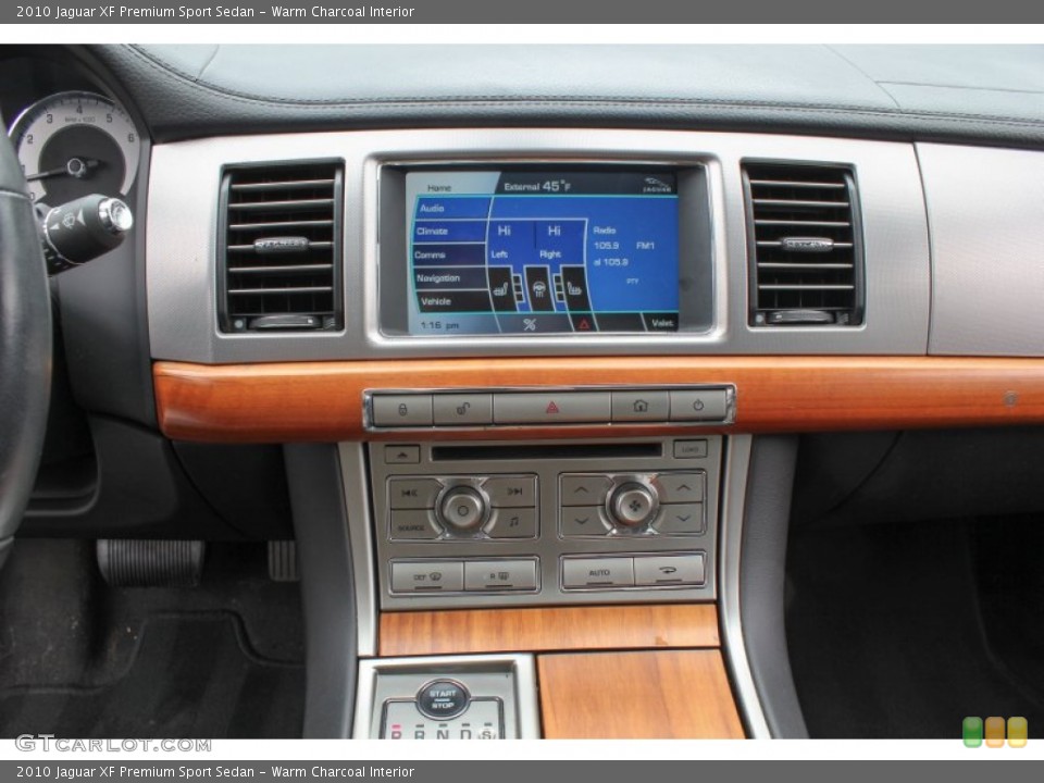 Warm Charcoal Interior Controls for the 2010 Jaguar XF Premium Sport Sedan #77707858