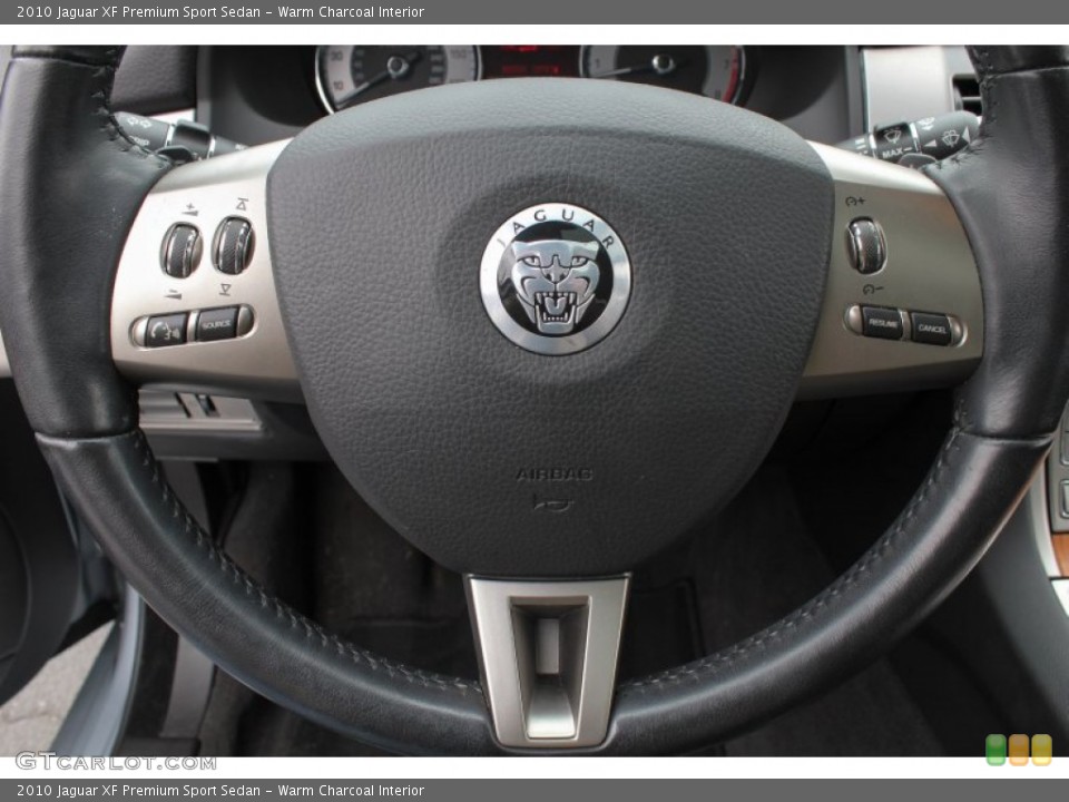 Warm Charcoal Interior Steering Wheel for the 2010 Jaguar XF Premium Sport Sedan #77707995