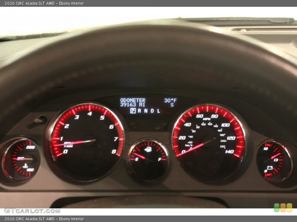 Ebony Interior Gauges for the 2010 GMC Acadia SLT AWD #77708075