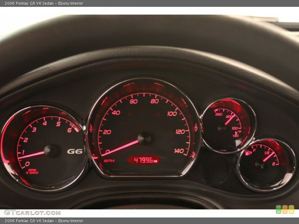 Ebony Interior Gauges for the 2006 Pontiac G6 V6 Sedan #77708578