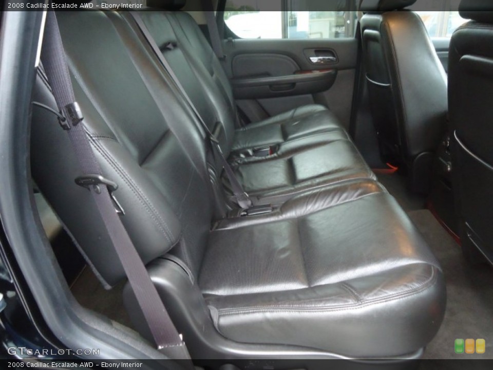 Ebony Interior Rear Seat for the 2008 Cadillac Escalade AWD #77708968